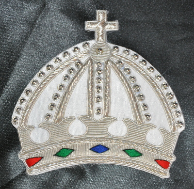St. Thomas of Acon - Grand Preceptor - Crown Mantle Badge - Embroidered - Click Image to Close